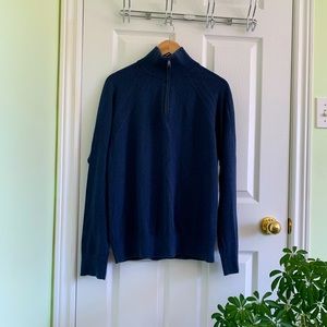 Banana Republic large collared navy blue sweater